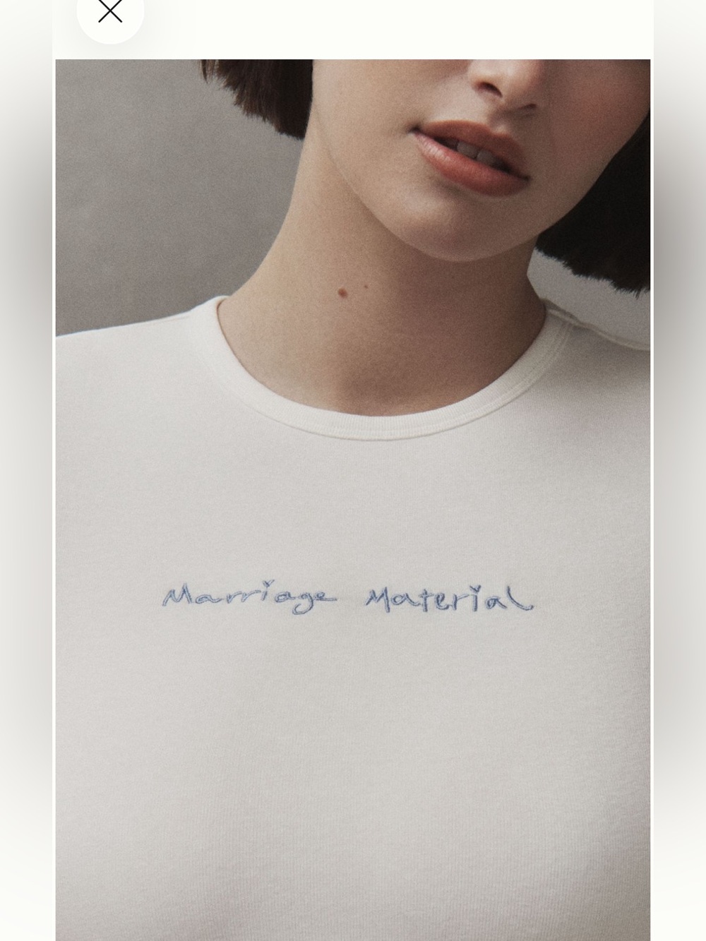 BRIDEMERCH Marriage Material Baby Tee Pink Size Small NWT - Picture 3 of 7